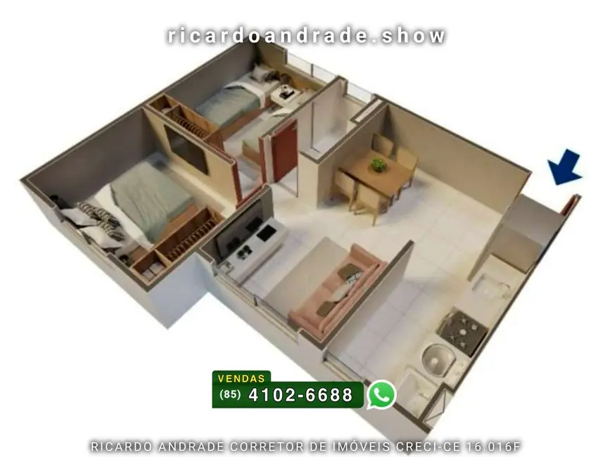 Apartamento com 2 quartos à venda, 41m2 em Pajuçara, Maracanau - CE - imagem 7 Foto 7 de Apartamento com 2 quartos à venda, 41m2 em Pajuçara, Maracanau - CE
