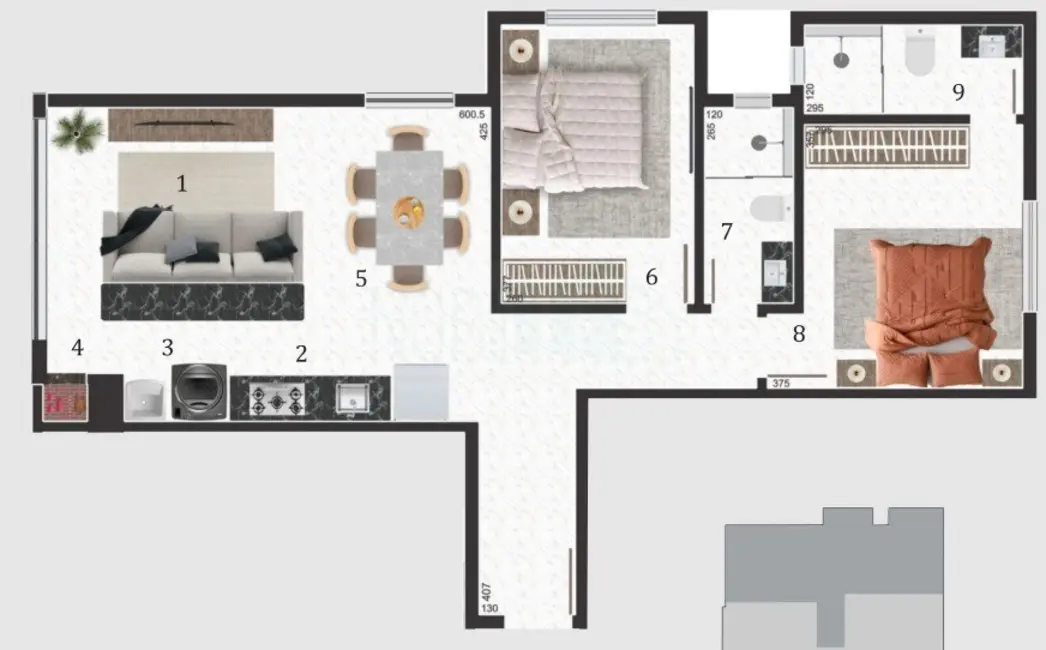 Foto 2 de Apartamento com 2 quartos à venda, 70m2 em Ingleses do Rio Vermelho, Florianopolis - SC