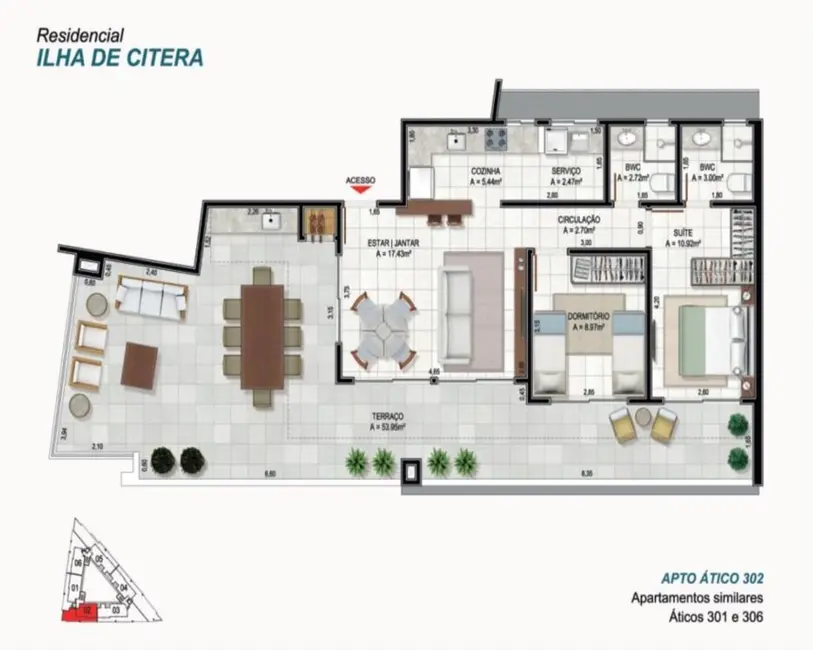 Foto 7 de Apartamento com 2 quartos à venda, 62m2 em Ingleses do Rio Vermelho, Florianopolis - SC