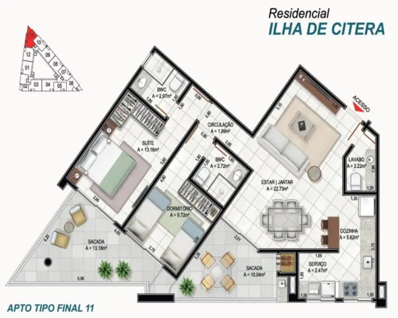 Foto 7 de Apartamento com 2 quartos à venda, 96m2 em Ingleses do Rio Vermelho, Florianopolis - SC