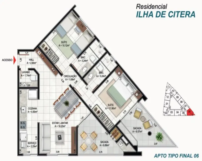 Foto 8 de Apartamento com 2 quartos à venda, 86m2 em Ingleses do Rio Vermelho, Florianopolis - SC