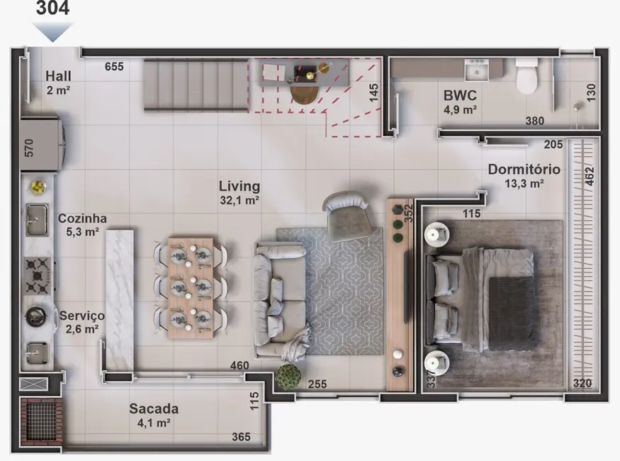 Apartamento com 4 quartos à venda, 133m2 em Cachoeira do Bom Jesus, Florianopolis - SC - imagem 5 Foto 5 de Apartamento com 4 quartos à venda, 133m2 em Cachoeira do Bom Jesus, Florianopolis - SC