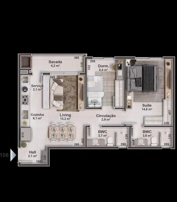 Foto 5 de Apartamento com 2 quartos à venda, 112m2 em Cachoeira do Bom Jesus, Florianopolis - SC