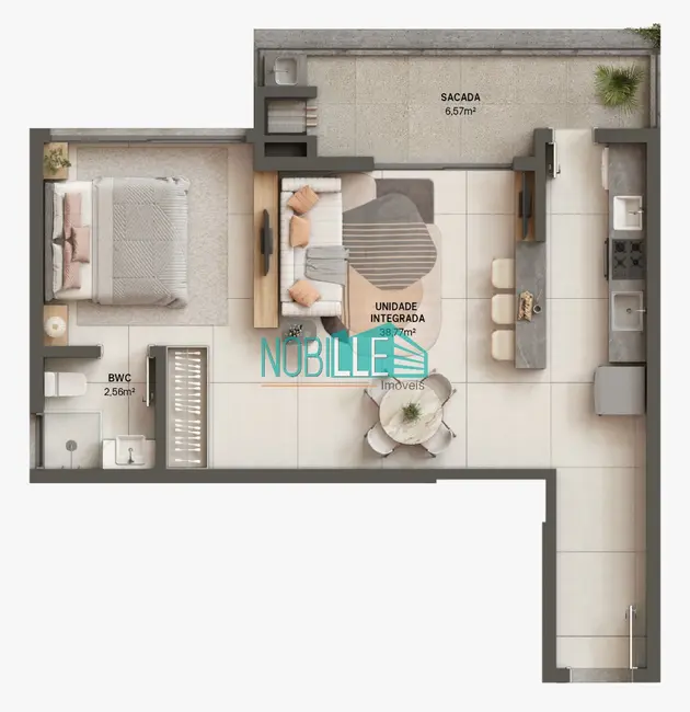 Foto 2 de Apartamento com 1 quarto à venda, 79m2 em Cachoeira do Bom Jesus, Florianopolis - SC