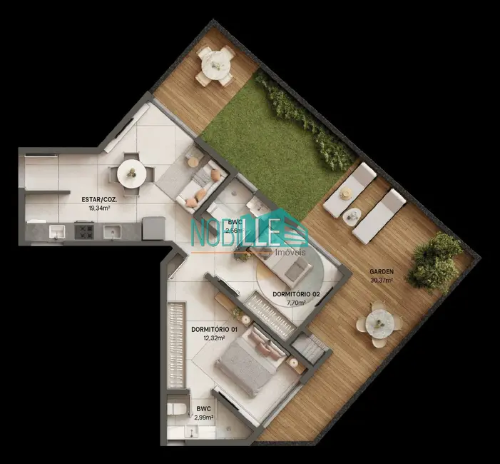 Foto 2 de Apartamento com 2 quartos à venda, 129m2 em Cachoeira do Bom Jesus, Florianopolis - SC