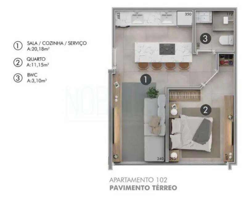 Apartamento com 1 quarto à venda, 56m2 em Ingleses do Rio Vermelho, Florianopolis - SC - imagem 8 Foto 8 de Apartamento com 1 quarto à venda, 56m2 em Ingleses do Rio Vermelho, Florianopolis - SC