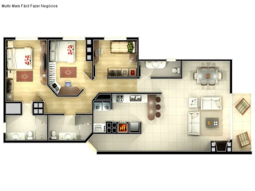 Apartamento com 3 quartos à venda, 123m2 em Gramado - RS - imagem 3 Foto 3 de Apartamento com 3 quartos à venda, 123m2 em Gramado - RS