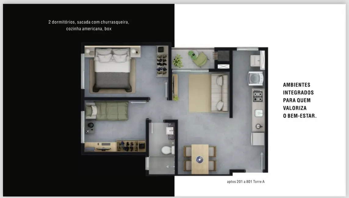 Apartamento com 2 quartos à venda, 52m2 em Centro, Canoas - RS - imagem 5 Foto 5 de Apartamento com 2 quartos à venda, 52m2 em Centro, Canoas - RS