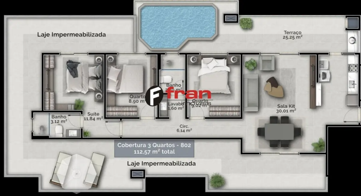 Apartamento com 2 quartos à venda, 59m2 em Carvoeira, Florianopolis - SC - imagem 9 Foto 9 de Apartamento com 2 quartos à venda, 59m2 em Carvoeira, Florianopolis - SC