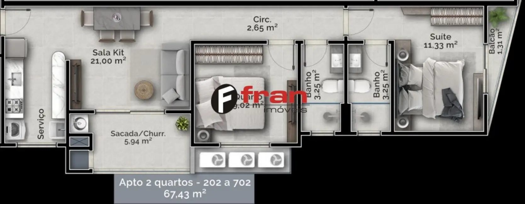 Apartamento com 2 quartos à venda, 59m2 em Carvoeira, Florianopolis - SC - imagem 7 Foto 7 de Apartamento com 2 quartos à venda, 59m2 em Carvoeira, Florianopolis - SC