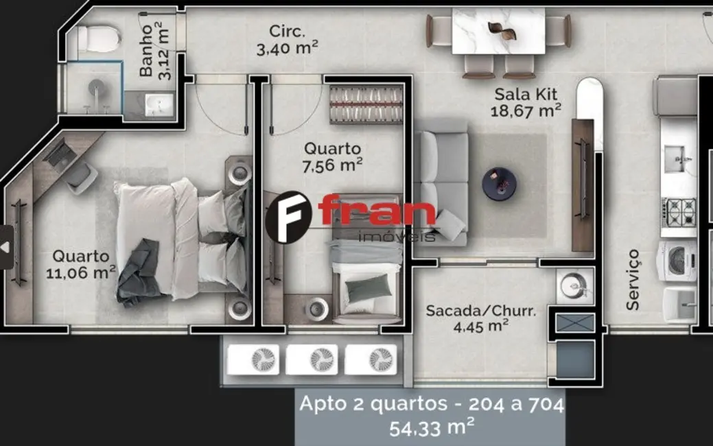 Apartamento com 2 quartos à venda, 59m2 em Carvoeira, Florianopolis - SC - imagem 5 Foto 5 de Apartamento com 2 quartos à venda, 59m2 em Carvoeira, Florianopolis - SC