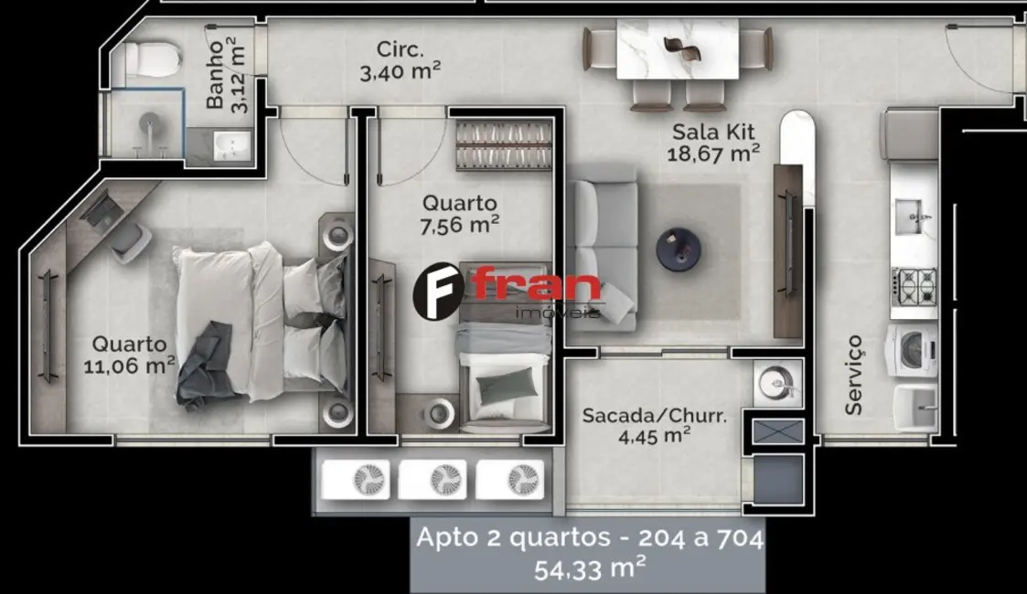 Apartamento com 2 quartos à venda, 59m2 em Carvoeira, Florianopolis - SC - imagem 8 Foto 8 de Apartamento com 2 quartos à venda, 59m2 em Carvoeira, Florianopolis - SC