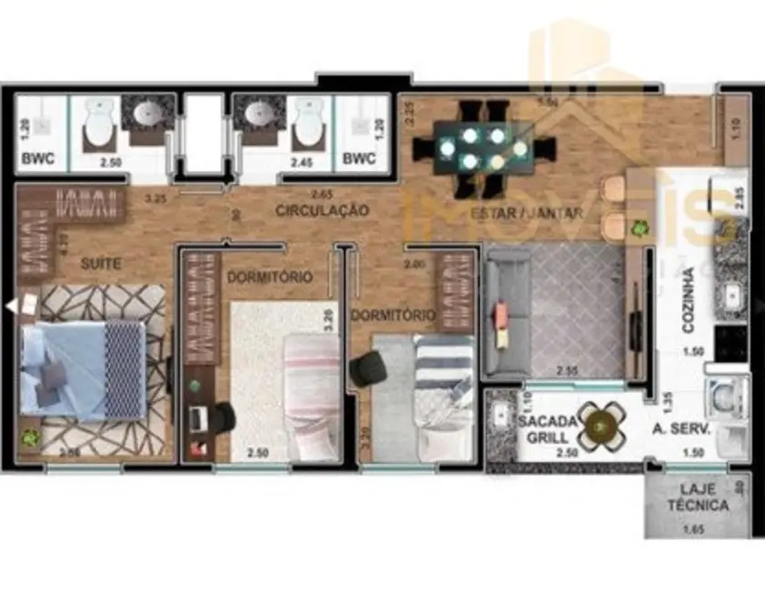 Foto 3 de Apartamento com 3 quartos à venda, 155m2 em Parque Residencial das Camélias, Bauru - SP