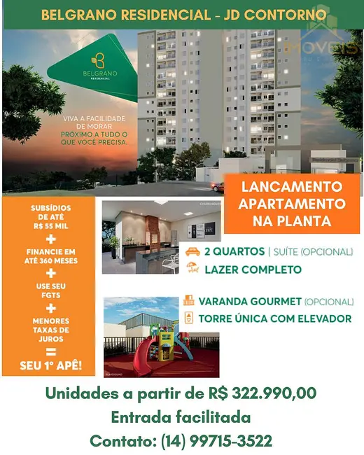 Apartamento com 2 quartos à venda, 290m2 em Jardim Contorno, Bauru - SP - imagem 1 Foto 1 de Apartamento com 2 quartos à venda, 290m2 em Jardim Contorno, Bauru - SP