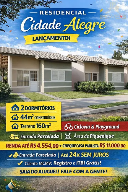 Foto 1 de Casa com 2 quartos à venda, 61m2 em Bauru - SP