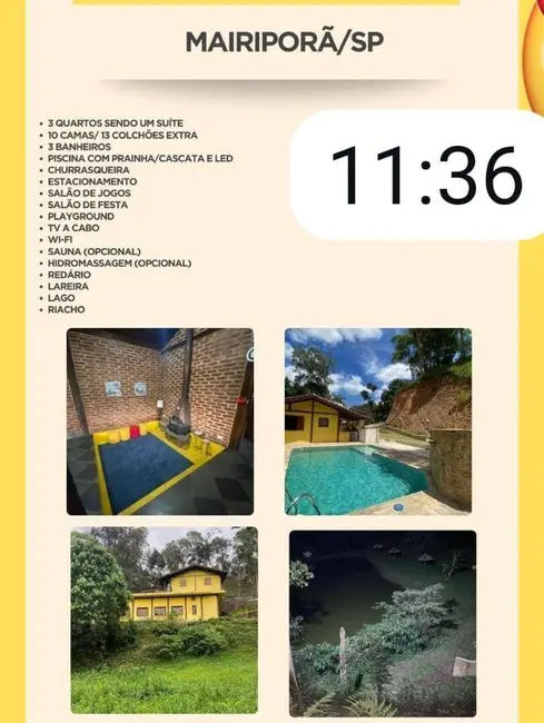 Foto 6 de Chácara com 5 quartos à venda, 350m2 em Mairipora - SP