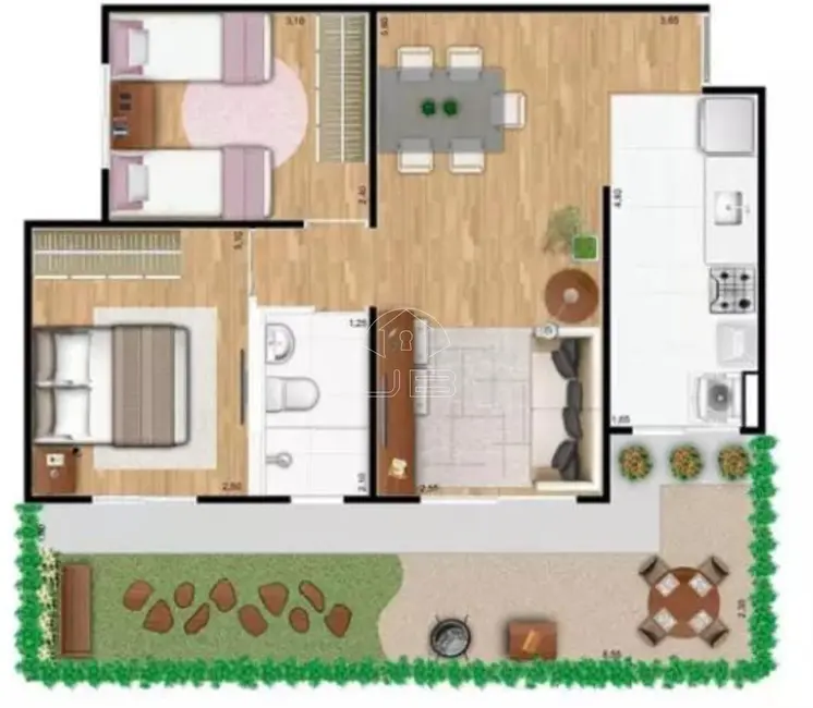 Foto 9 de Apartamento com 2 quartos à venda, 60m2 em Parque Yolanda (Nova Veneza), Sumare - SP