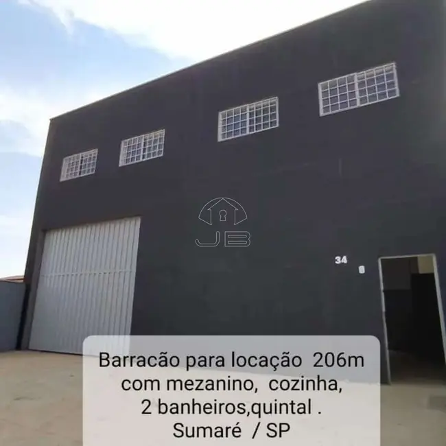 Armazém / Galpão para alugar, 206m2 em Jardim Dulce (Nova Veneza), Sumare - SP - imagem 3 Foto 3 de Armazém / Galpão para alugar, 206m2 em Jardim Dulce (Nova Veneza), Sumare - SP