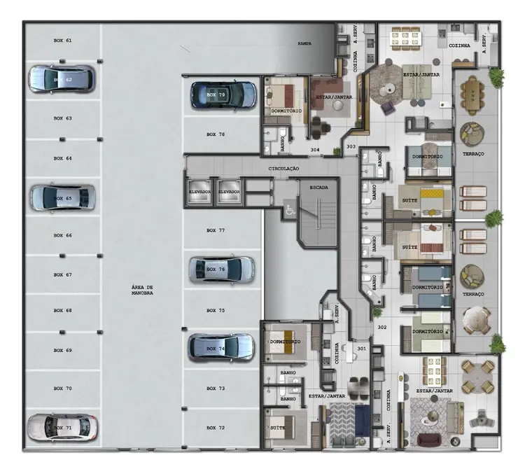 Apartamento com 2 quartos à venda, 80m2 em Capao Da Canoa - RS - imagem 7 Foto 7 de Apartamento com 2 quartos à venda, 80m2 em Capao Da Canoa - RS