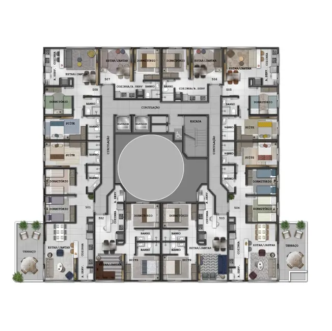 Apartamento com 2 quartos à venda, 80m2 em Capao Da Canoa - RS - imagem 9 Foto 9 de Apartamento com 2 quartos à venda, 80m2 em Capao Da Canoa - RS