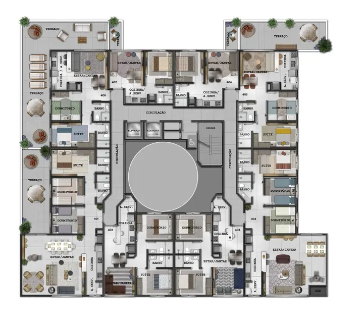 Apartamento com 2 quartos à venda, 80m2 em Capao Da Canoa - RS - imagem 8 Foto 8 de Apartamento com 2 quartos à venda, 80m2 em Capao Da Canoa - RS