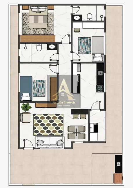 Foto 4 de Casa com 3 quartos à venda, 90m2 em Fluminense, Sao Pedro Da Aldeia - RJ