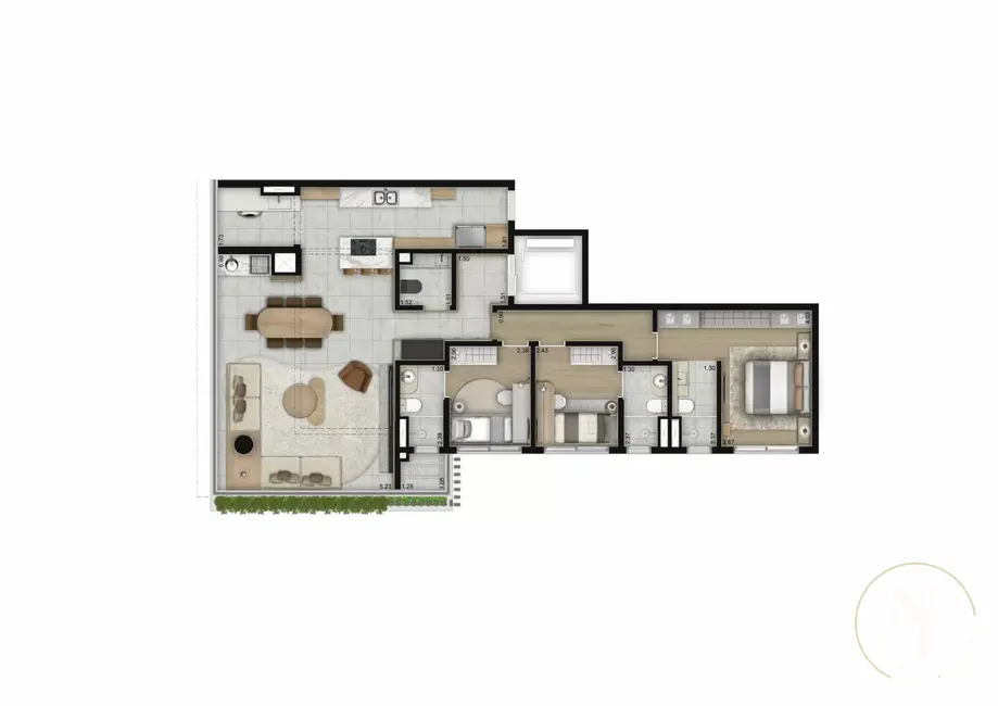 Apartamento com 3 quartos à venda, 124m2 em Vila Mariana, São Paulo - SP - imagem 9 Foto 9 de Apartamento com 3 quartos à venda, 124m2 em Vila Mariana, São Paulo - SP