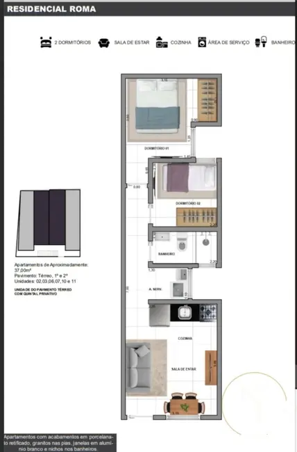 Apartamento com 2 quartos à venda, 40m2 em Artur Alvim, São Paulo - SP - imagem 6 Foto 6 de Apartamento com 2 quartos à venda, 40m2 em Artur Alvim, São Paulo - SP
