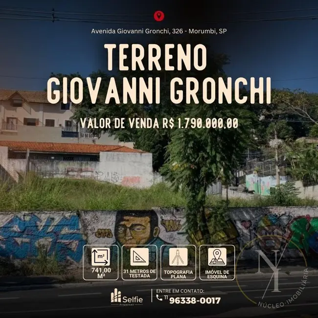Foto 1 de Terreno / Lote à venda, 741m2 em Morumbi, São Paulo - SP