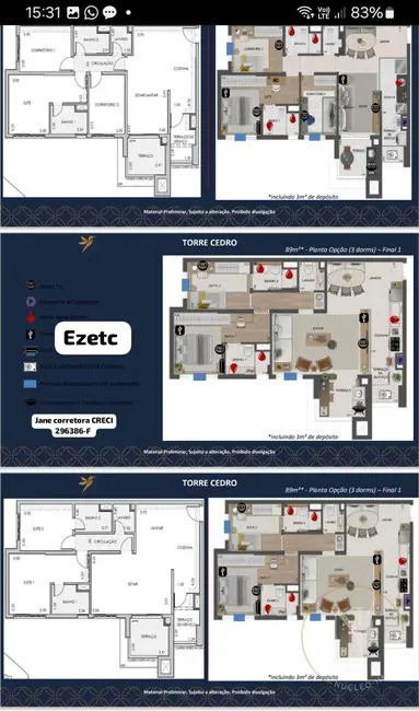 Foto 3 de Apartamento com 2 quartos à venda, 59m2 em Fundação, Sao Caetano Do Sul - SP
