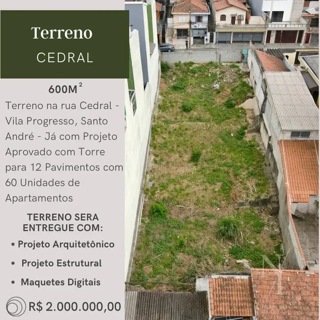 Foto 1 de Sala Comercial à venda, 600m2 em Vila Progresso, Santo Andre - SP