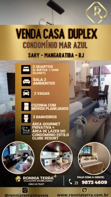Foto 1 de Casa de Condomínio com 3 quartos à venda, 209m2 em Mangaratiba - RJ