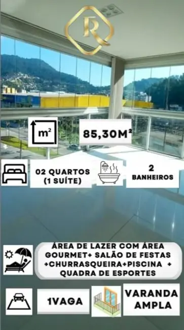 Foto 2 de Apartamento com 2 quartos para alugar, 85m2 em Praia da Chácara, Angra Dos Reis - RJ