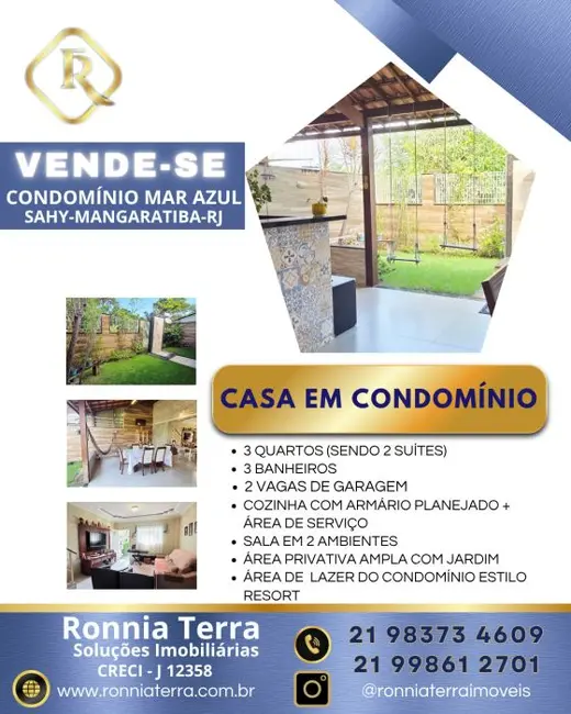 Casa de Condomínio com 3 quartos à venda, 93m2 em Mangaratiba - RJ - imagem 1 Foto 1 de Casa de Condomínio com 3 quartos à venda, 93m2 em Mangaratiba - RJ