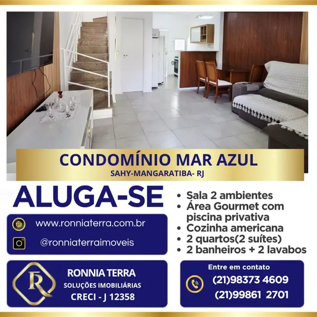 Foto 1 de Casa de Condomínio com 2 quartos para alugar, 85m2 em Mangaratiba - RJ