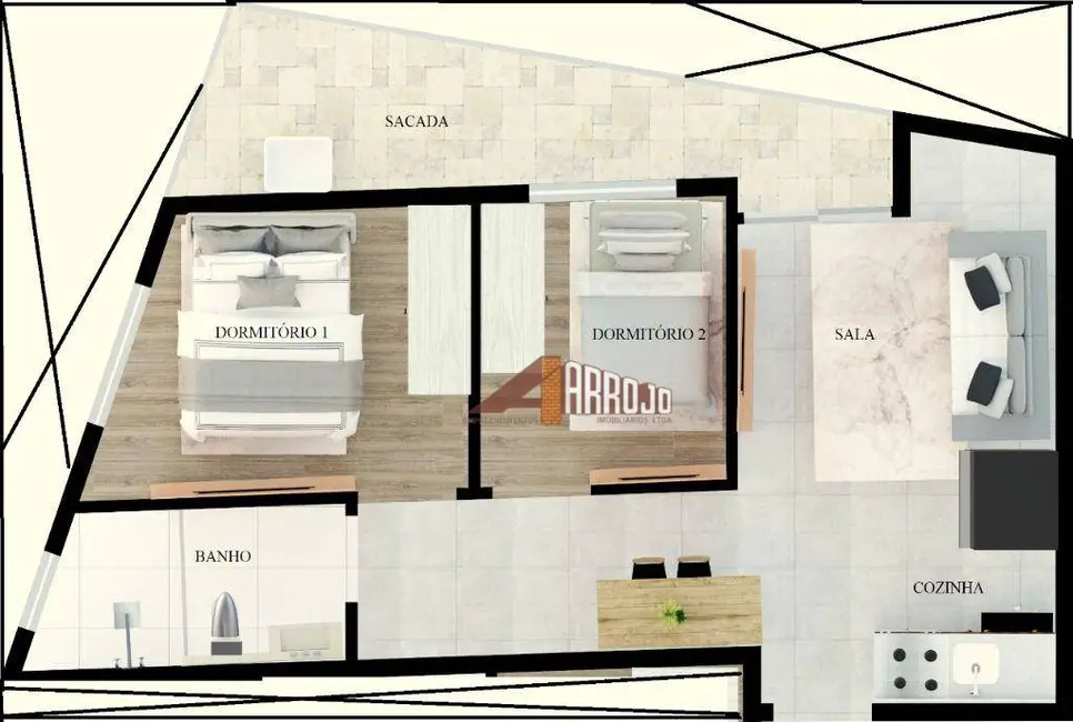 Foto 7 de Apartamento com 2 quartos à venda, 45m2 em Jardim Popular, São Paulo - SP