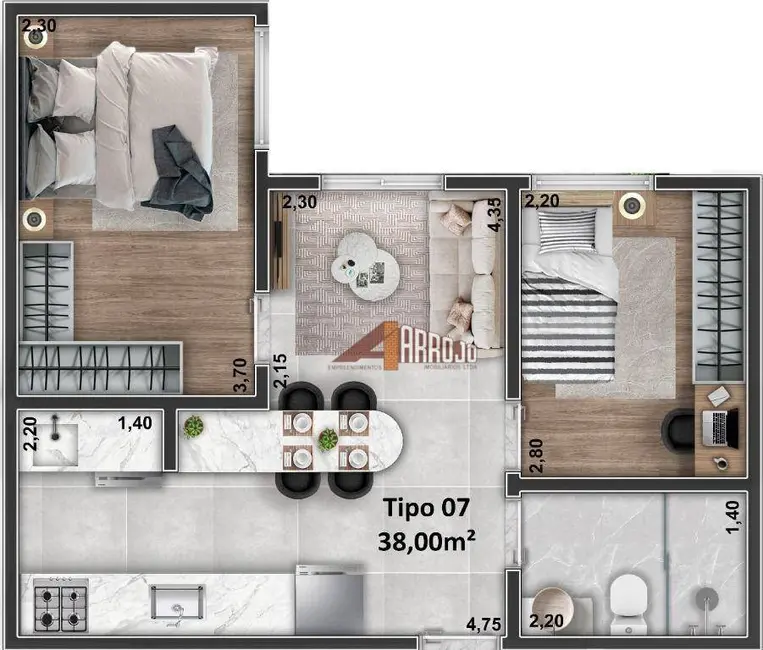 Foto 5 de Apartamento com 1 quarto à venda, 40m2 em Vila Esperança, São Paulo - SP