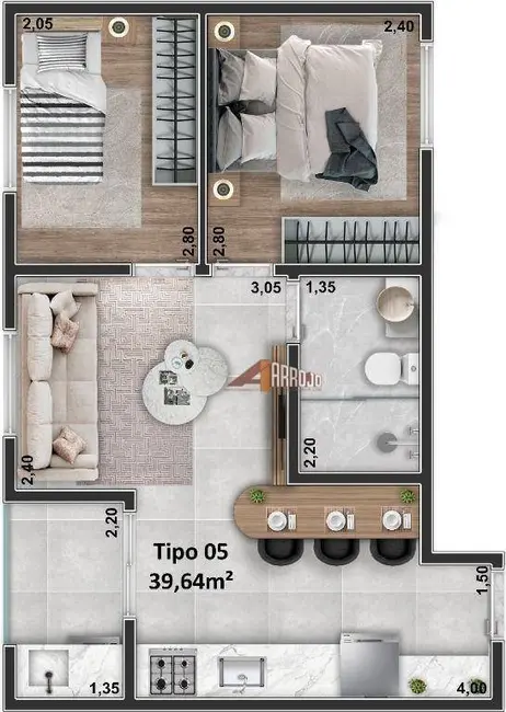 Foto 2 de Apartamento com 1 quarto à venda, 40m2 em Vila Esperança, São Paulo - SP