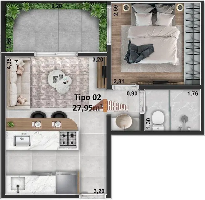 Foto 4 de Apartamento com 1 quarto à venda, 40m2 em Vila Esperança, São Paulo - SP