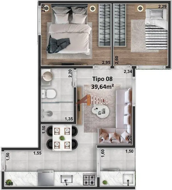 Foto 3 de Apartamento com 1 quarto à venda, 40m2 em Vila Esperança, São Paulo - SP