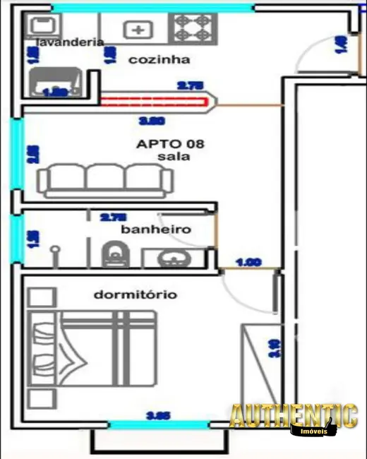 Foto 3 de Apartamento com 1 quarto à venda, 36m2 em Nossa Senhora Aparecida, Itu - SP
