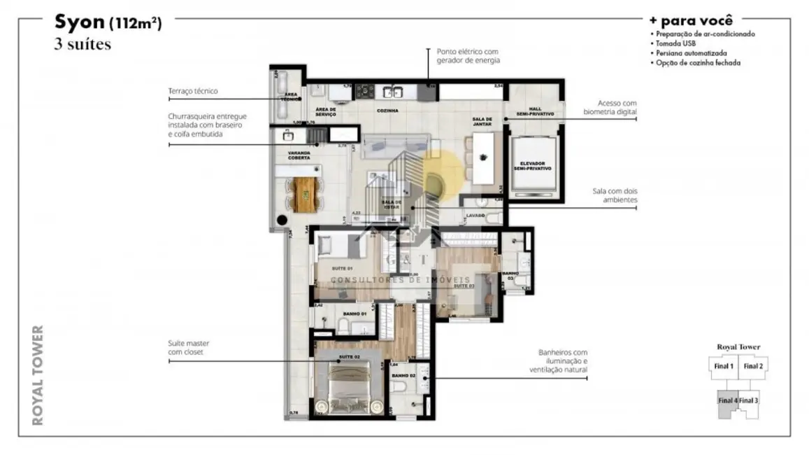 Foto 2 de Apartamento com 3 quartos à venda, 112m2 em Vila Yara, Osasco - SP