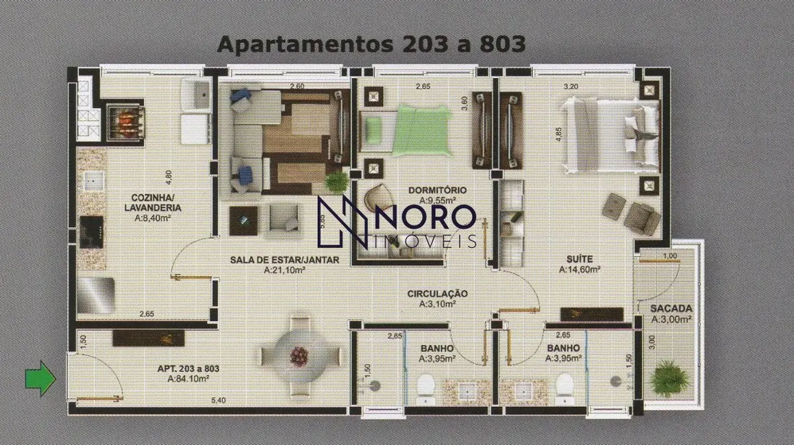 Foto 2 de Apartamento com 2 quartos à venda, 83m2 em Nossa Senhora de Fátima, Santa Maria - RS