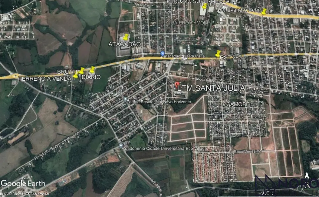 Foto 2 de Terreno / Lote à venda, 444m2 em Camobi, Santa Maria - RS