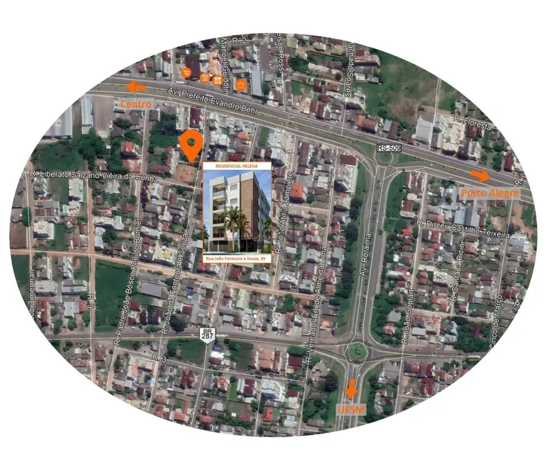 Foto 3 de Apartamento com 1 quarto à venda, 36m2 em Camobi, Santa Maria - RS