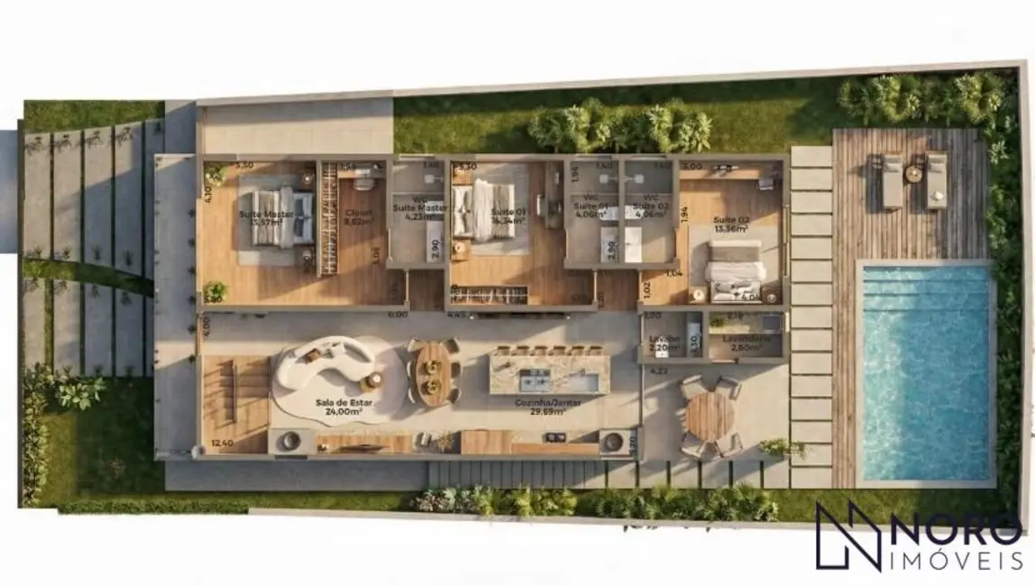 Casa de Condomínio com 3 quartos à venda, 217m2 em Tomazetti, Santa Maria - RS - imagem 6 Foto 6 de Casa de Condomínio com 3 quartos à venda, 217m2 em Tomazetti, Santa Maria - RS