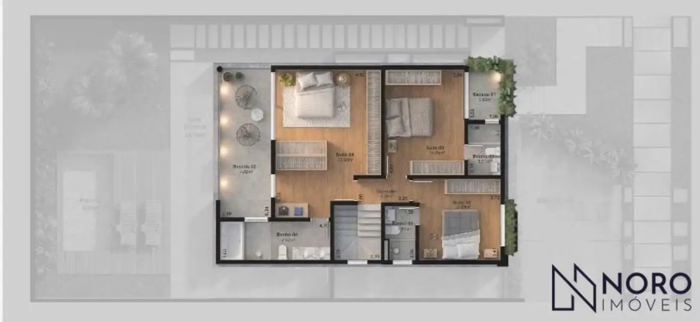 Foto 9 de Casa de Condomínio com 3 quartos à venda, 287m2 em Tomazetti, Santa Maria - RS