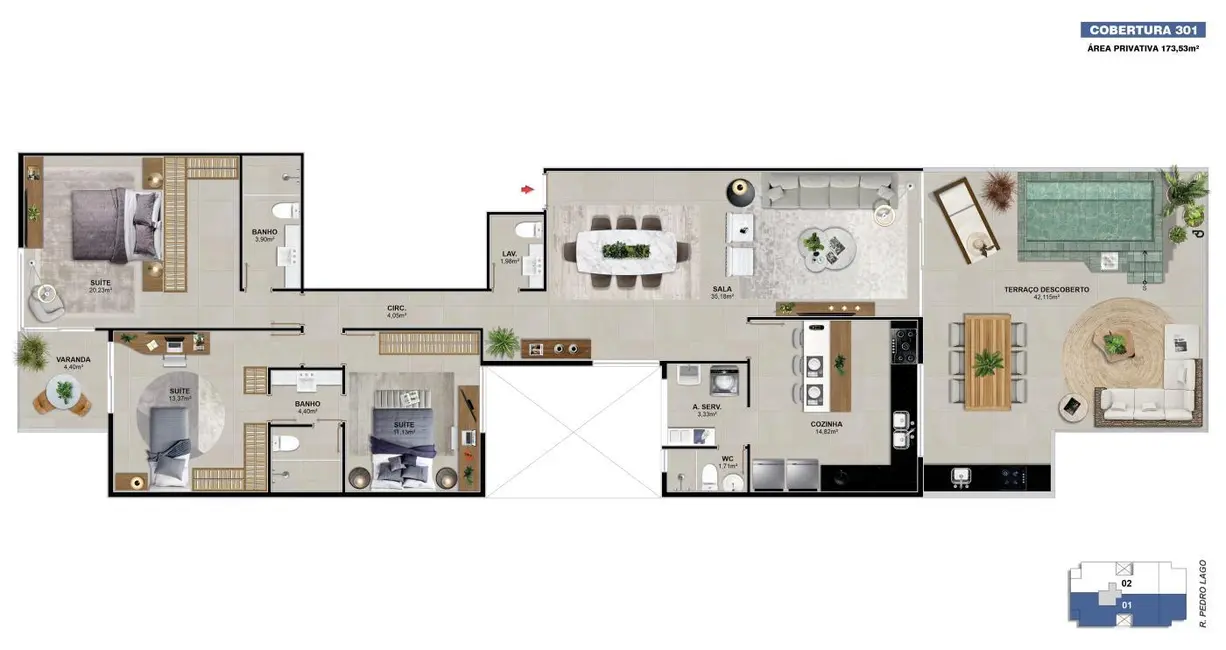 Foto 3 de Apartamento com 2 quartos à venda, 106m2 em Rio De Janeiro - RJ