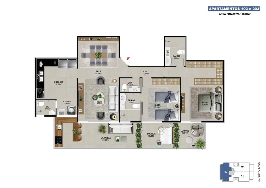 Foto 5 de Apartamento com 2 quartos à venda, 106m2 em Rio De Janeiro - RJ