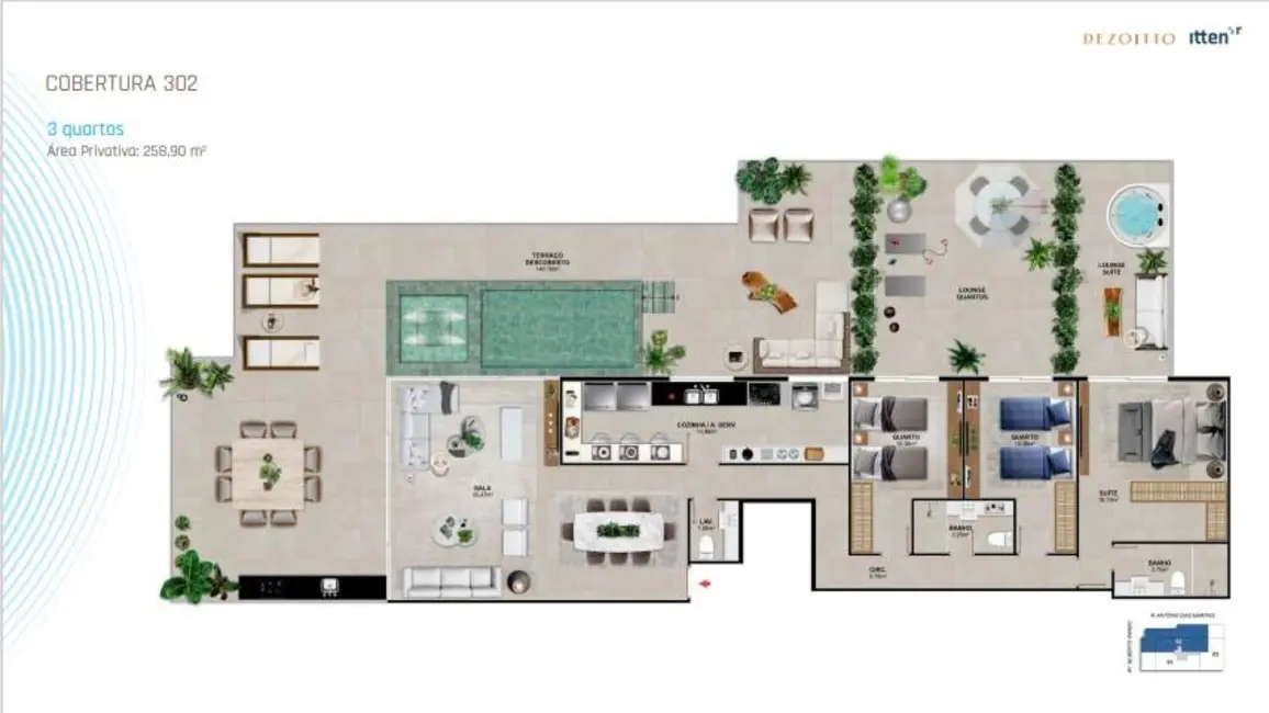 Foto 5 de Apartamento com 3 quartos à venda, 258m2 em Rio De Janeiro - RJ